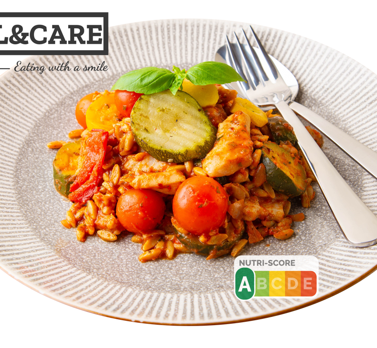 Meal & Care Orzo Kip Groenten Tomatensaus